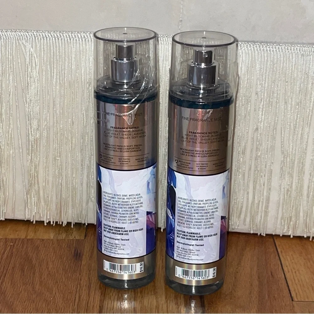 NEW 2 Full Size Bath and body works MOONLIGHT PATH R Sprays BBW
